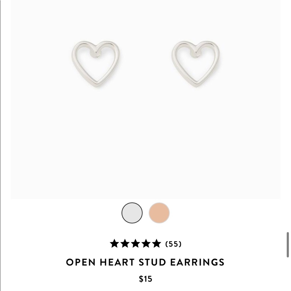 Pura vida open heart stud earrings
